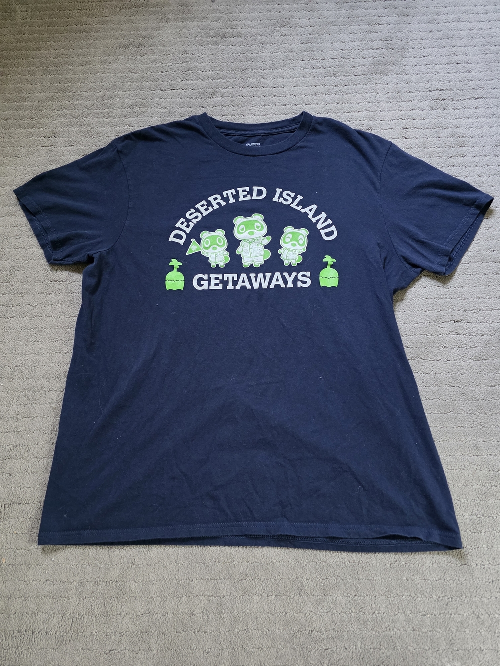 Nintendo Navy Short-Sleeve Graphic Tee with Lime Green Print